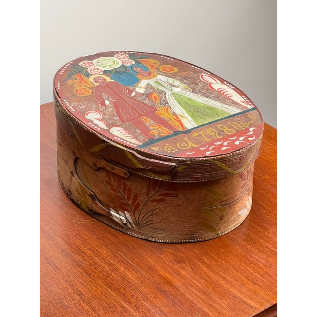 This wonderful antique Swedish marriage box dates to 1798 and is a beautiful example of Scandinavian folk art from the...