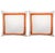 Beautiful white oyster linen pillows with Orange ribbon detailing. Includes down blend pillow fills. 22 x 22 (Pair / Set...