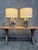 A commanding pair of cast metal horse head table lamps with genuine presence. Each base is a substantial sculpted horse...
