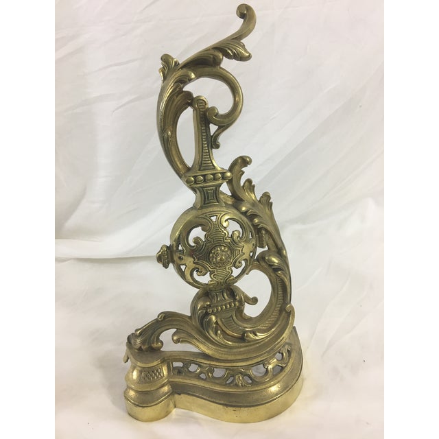 These fabulous andirons have intricate detailing and are in excellent condition. They date from the 1880's.