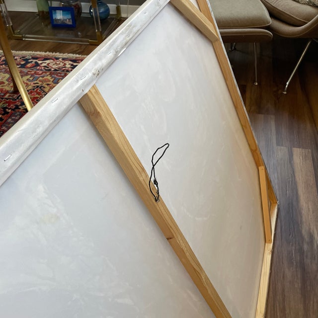 2020s Large Listed John Schwab Original Abstract Expressionist Oil Painting Cubism MCM For Sale - Image 5 of 5