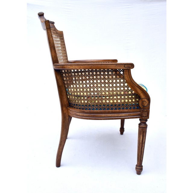 John Widdicomb John Widdicomb Louis XVI Caned Faux Bamboo Chair For Sale - Image 4 of 11