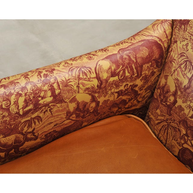 Rose Tarlow Regency Sabreleg Arm Chair With Safari Fabric For Sale - Image 17 of 18