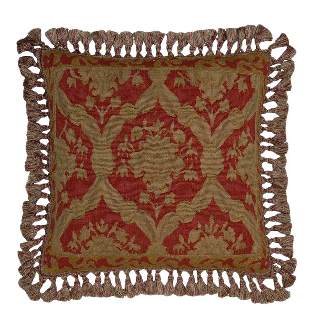 Aubusson Flourishes Throw Pillow For Sale