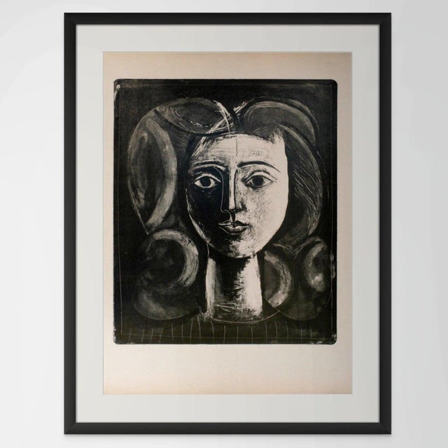 2020s "Picasso's Female Heads" Contemporary Black and White Gallery Wall of Photographs, Framed - Set of 16 For Sale - Image 5 of 14