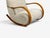 Swedish Modern, Rocking Chair, Elmwood, Beige Shearling, Sweden, 1940s For Sale - Image 10 of 13