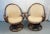 Mid-Century Modern Pair of Reed and Bamboo-Wrapped Swivel Chairs For Sale - Image 3 of 10