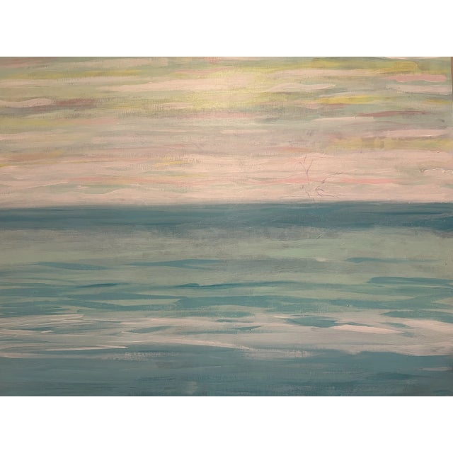 Melinda S Best, 2024, Abstract Nautical Seascape Acrylic Painting On Birch Panel, Ready To Hang, One Of A Kind