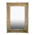 Modern Murano Twist Glass Rod Mirror in Light Gold For Sale