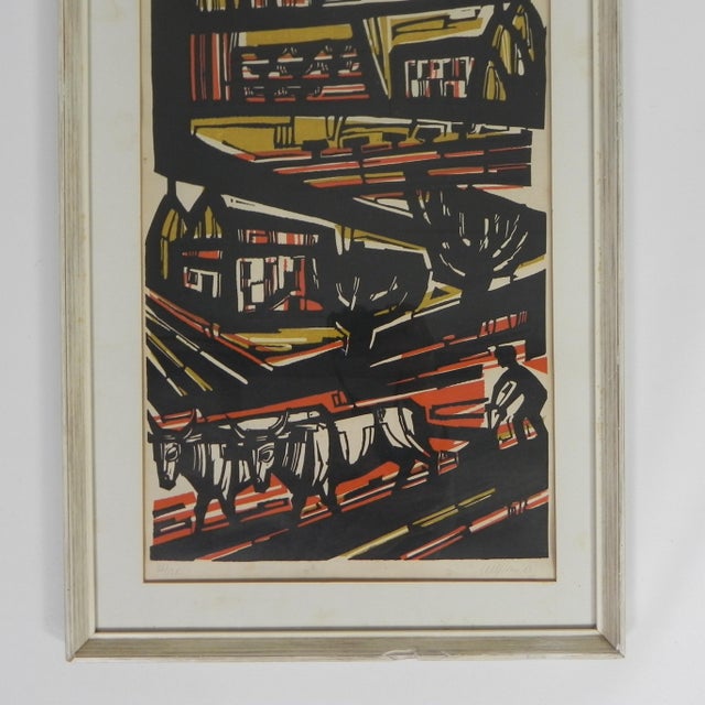 Height: 72 cm. Width: 41 cm. Dimensions within the passe partout: 30.5 x 61 cm. Origin: Netherlands, 1963. The lithograph...