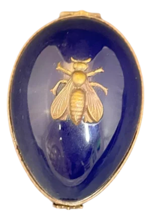 Late 19th Century Small Limoges Bee Box