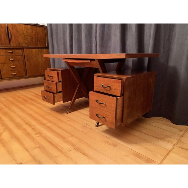 Black Mid-Century Desk, Italy, 1960s For Sale - Image 8 of 17