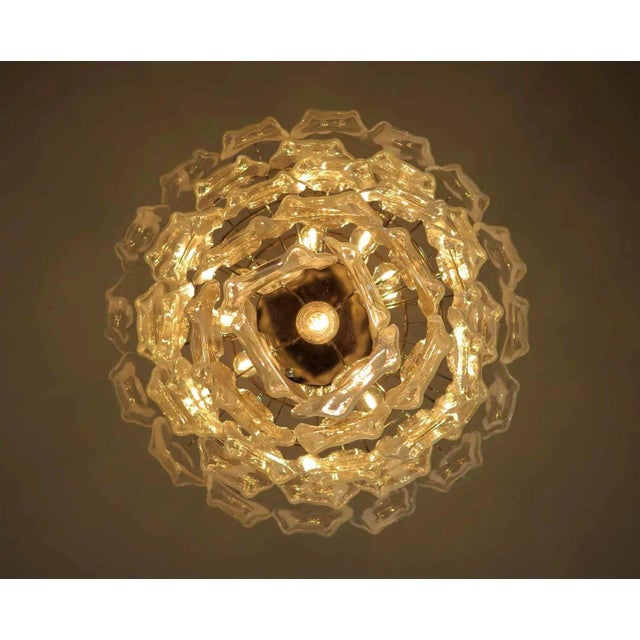 Large Vintage Italian Murano Chandelier Lamp by Vistosi with Glasses, 1990s For Sale - Image 10 of 12