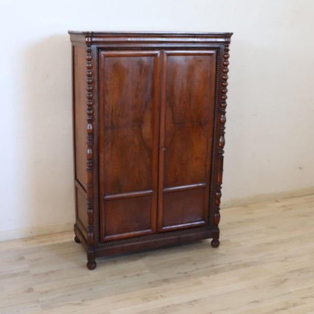 Small Antique Wardrobe in Walnut, 1800s For Sale - Image 3 of 14
