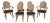 Set of 6 Italian Grotto Style Shell Back Dining Room Chairs For Sale