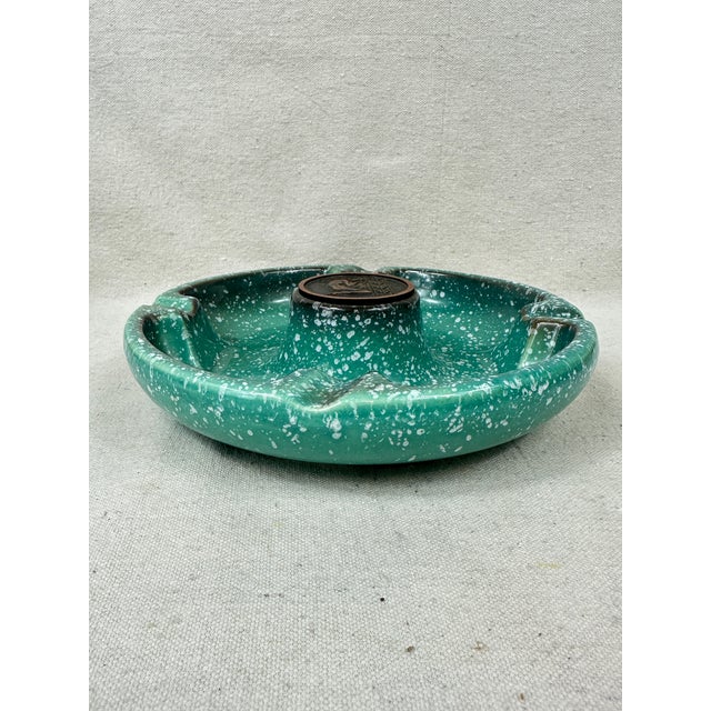 Roseville Pottery Vintage Roseville Hyde Park Ashtray For Sale - Image 4 of 12
