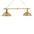 1970s Large Brass Double Pendant Fixture For Sale
