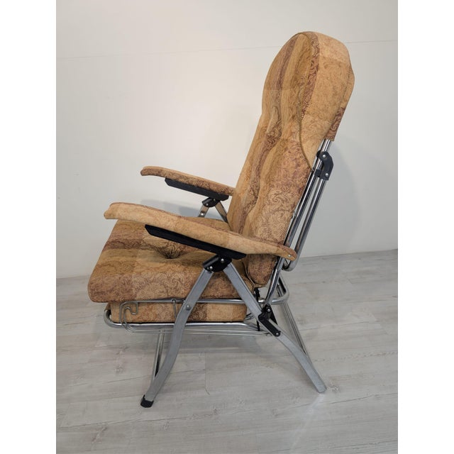 Bauhaus Italian Reclining Armchair with Ottoman, 1970s For Sale - Image 6 of 17