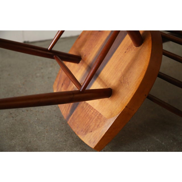 1960s Set of 6 George Nakashima Studio Style Straight Back Chairs Solid Cherry For Sale - Image 12 of 12