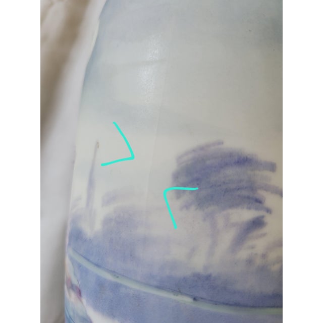 Antique Curtis Marker for Pickard China Double Handled Vellum Vase For Sale - Image 9 of 9