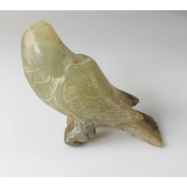 20th Century Chinese Chinoiserie Carved Soapstone Bird Figure For Sale - Image 4 of 8