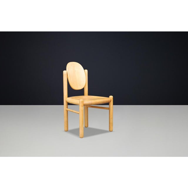 Danish Modern Sculptural Beechwood Dining Chairs attributed to Vamdrup Stolefabrik, 1970, Set of 6 For Sale - Image 6 of 13
