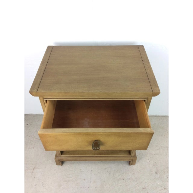 Mid-Century Modern Mid Century Modern Single Drawer Nightstand With Copper by Drexel For Sale - Image 3 of 13