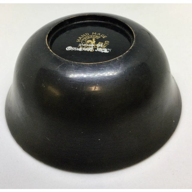 Japanese Vintage Japanese Guild Gold Hand Painted Lacquer Bowl For Sale - Image 3 of 13