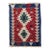 Vintage Turkish Kilim Area Rug, Handwoven Wool, Geometric Pattern, Red & Ivory, 2x3 For Sale