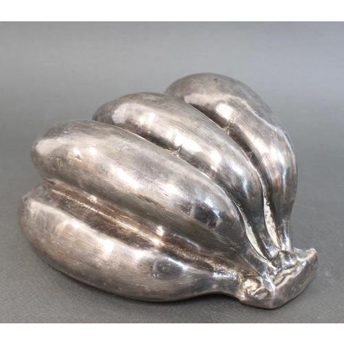 Almazán Silver-Plated Fruit Sculptures of Banana Bunch and Apples, 1970s, Set of 5 For Sale - Image 12 of 18