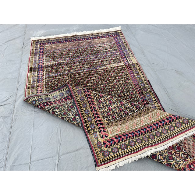 Vintage Baluch Mina Khani Camel Ground Tribal Rug - 6'10" X 5'0" For Sale - Image 11 of 12