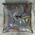 Charcoal Vintage River Chase Printed Velvet Pillow For Sale - Image 8 of 12