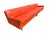Mid-Century Modern Orange & Walnut 2-Piece Sectional Sofa For Sale - Image 4 of 9