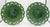 Late 19th century pair of green majolica cabinet plates, Denmark. Marked P.C. Holm, Kjobenhavn (older Danish spelling for...