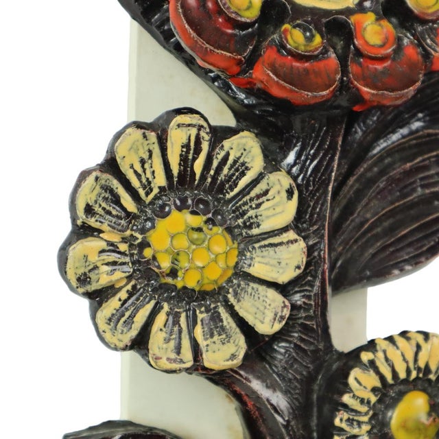 Brutalist Floral Wall Decoration by Ars Munda, 1960s For Sale - Image 14 of 15