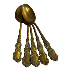 Antique Gold Wash Waldo He Silverware Set/5