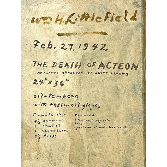 William Littlefield "Actaeon in Flight," Painting With Male Nude by Littlefield For Sale - Image 4 of 4