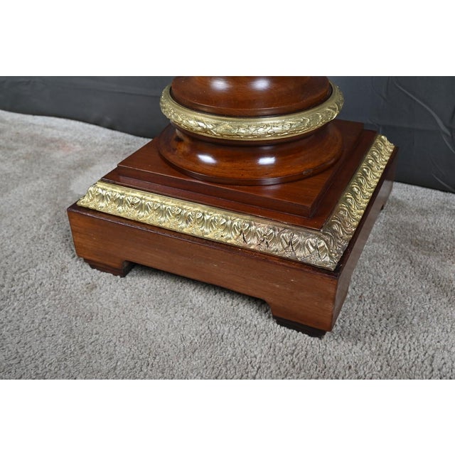 Napoleon III Style Swivel Column in Mahogany, 1900 For Sale - Image 9 of 18