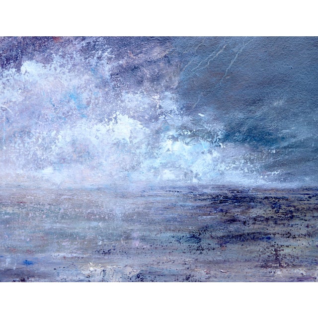 With the Moon Behind Me by Penny Rumble. Contemporary Seascape Oil Painting For Sale - Image 4 of 4
