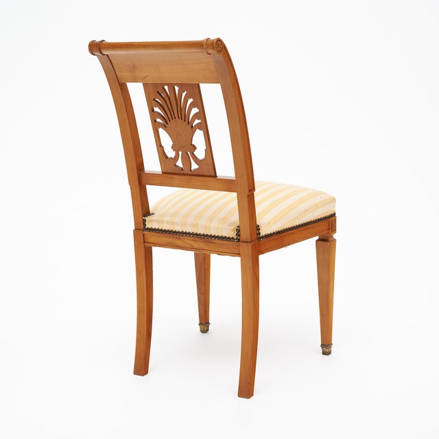 Brown Directoire Antique French Dining Chairs For Sale - Image 8 of 9