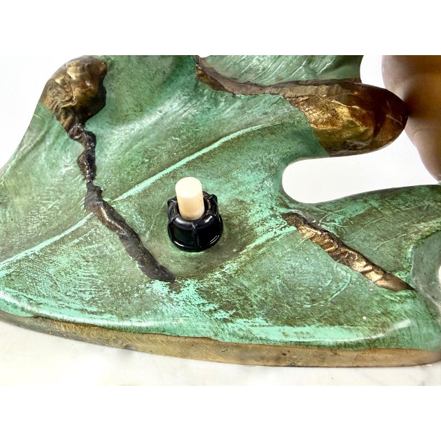 Art Deco French Table Lamp with Swift Figurine, 1930s For Sale - Image 9 of 11