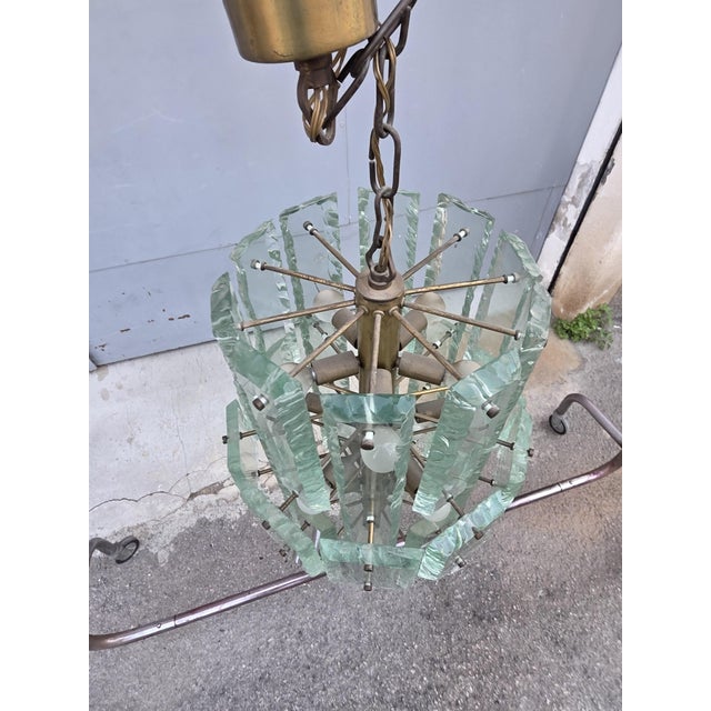 Chandelier in Crystal from Fontana Arte, Italy, 1950s For Sale - Image 8 of 14