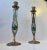 1970s Vintage Israelian Holyland Brass Candlesticks with Green Eliats from Tamar, 1970s, Set of 2 For Sale - Image 5 of 10