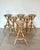 Mid-Century Modern Vintage Bamboo Stools, 1970s, Set of 6 For Sale - Image 3 of 14