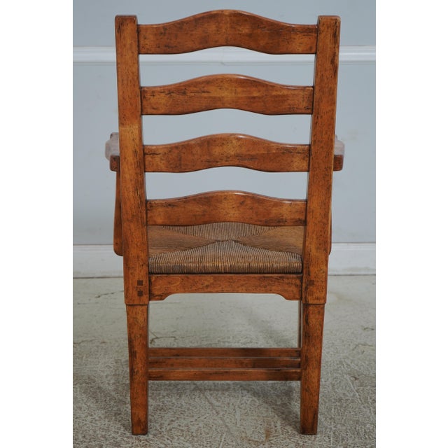 Pair Guy Chaddock Distressed Ladderback Armchairs For Sale - Image 4 of 12