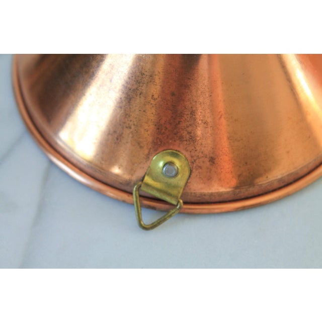 Metal Vintage Copper Funnels S/3 For Sale - Image 7 of 9