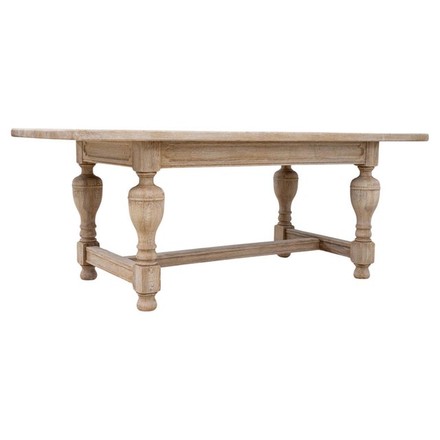 20th Century Belgian Oak Dining Table For Sale - Image 9 of 18