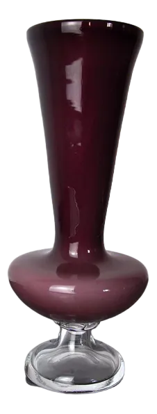 Italian Vase in Purple Murano Glass, 1980