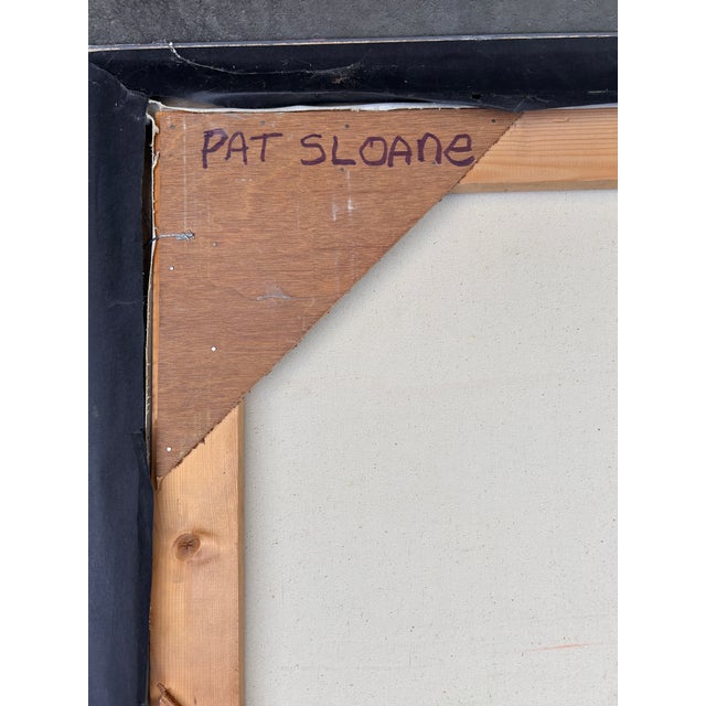 Vintage 1980s New York School Geometric Abstract Painting Large Patricia Sloane For Sale - Image 9 of 9
