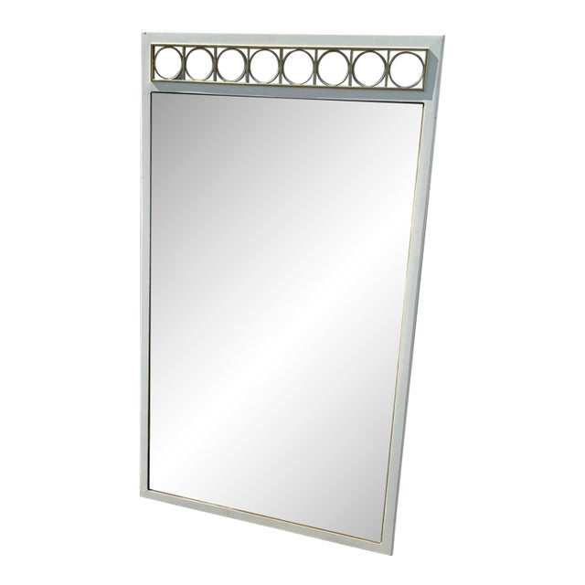 Vintage White Wall Mirror For Sale